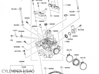 CYLINDER HEAD - KX450D7F KX450F 2007 USA CANADA