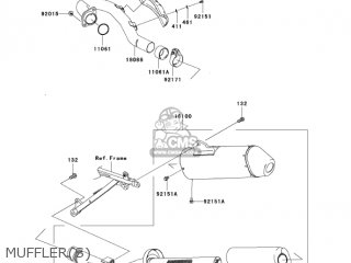 MUFFLER(S) - KX450D7F KX450F 2007 USA CANADA