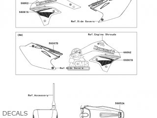 DECALS - KX450D7F KX450F 2007 USA CANADA
