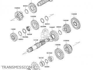 TRANSMISSION - KX450D7F KX450F 2007 USA CANADA
