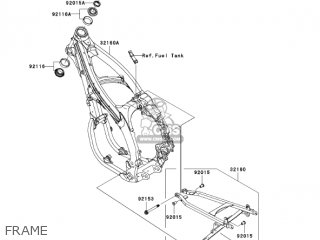FRAME - KX450D7F KX450F 2007 USA CANADA