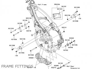 FRAME FITTINGS - KX450D7F KX450F 2007 USA CANADA