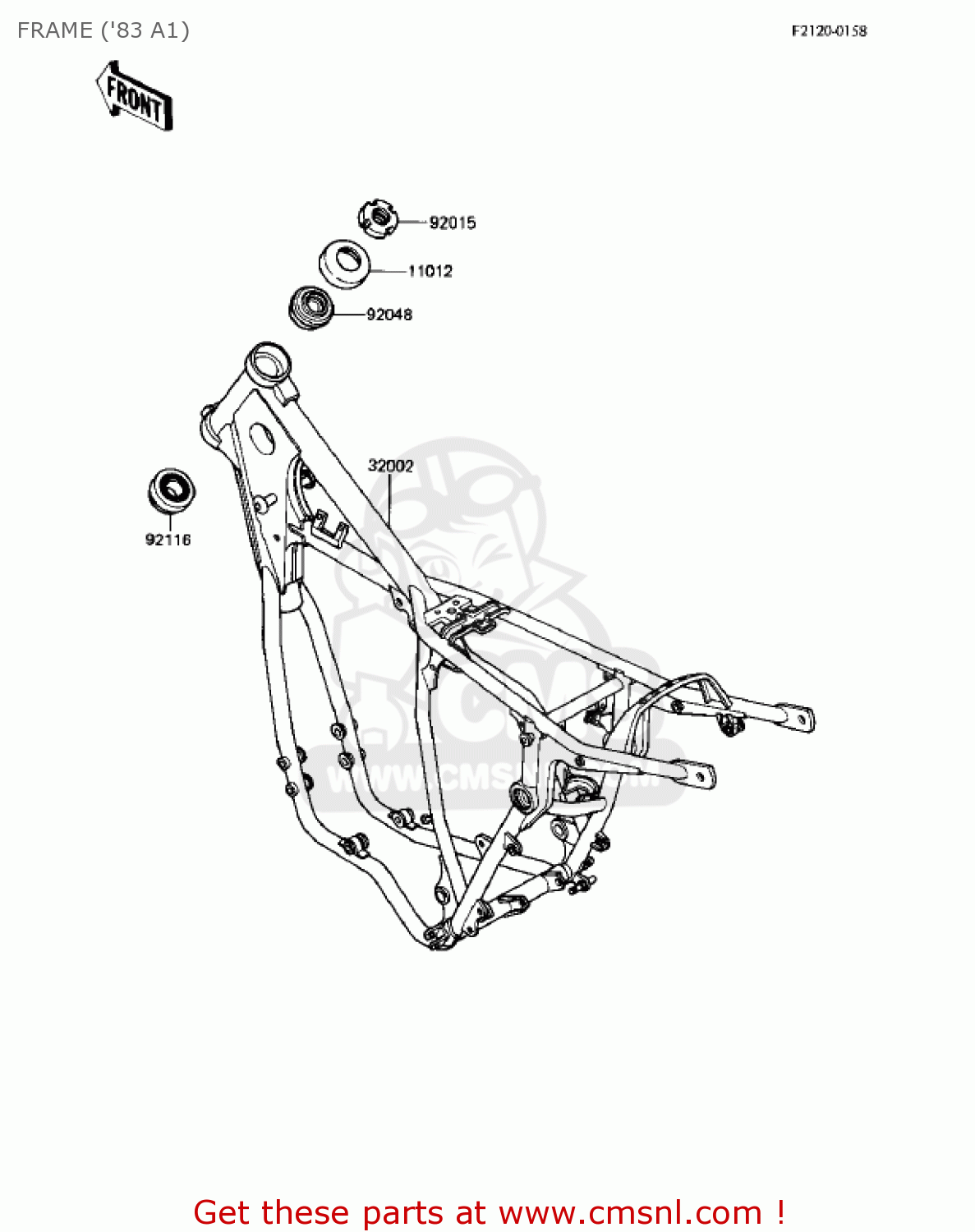 FRAME ('83 A1) KX500-A1 KX500 1983 USA CANADA