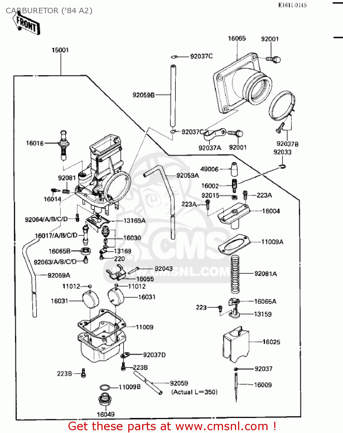 CARBURETOR ('84 A2) KX500-A1 KX500 1983 USA CANADA