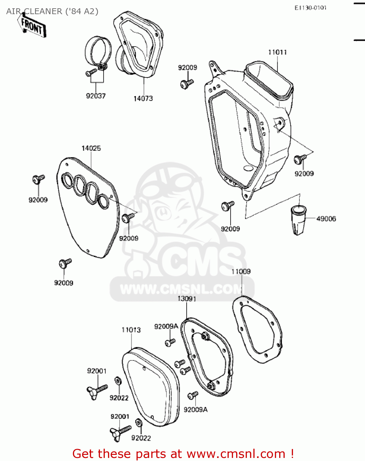 AIR CLEANER ('84 A2) KX500-A1 KX500 1983 USA CANADA
