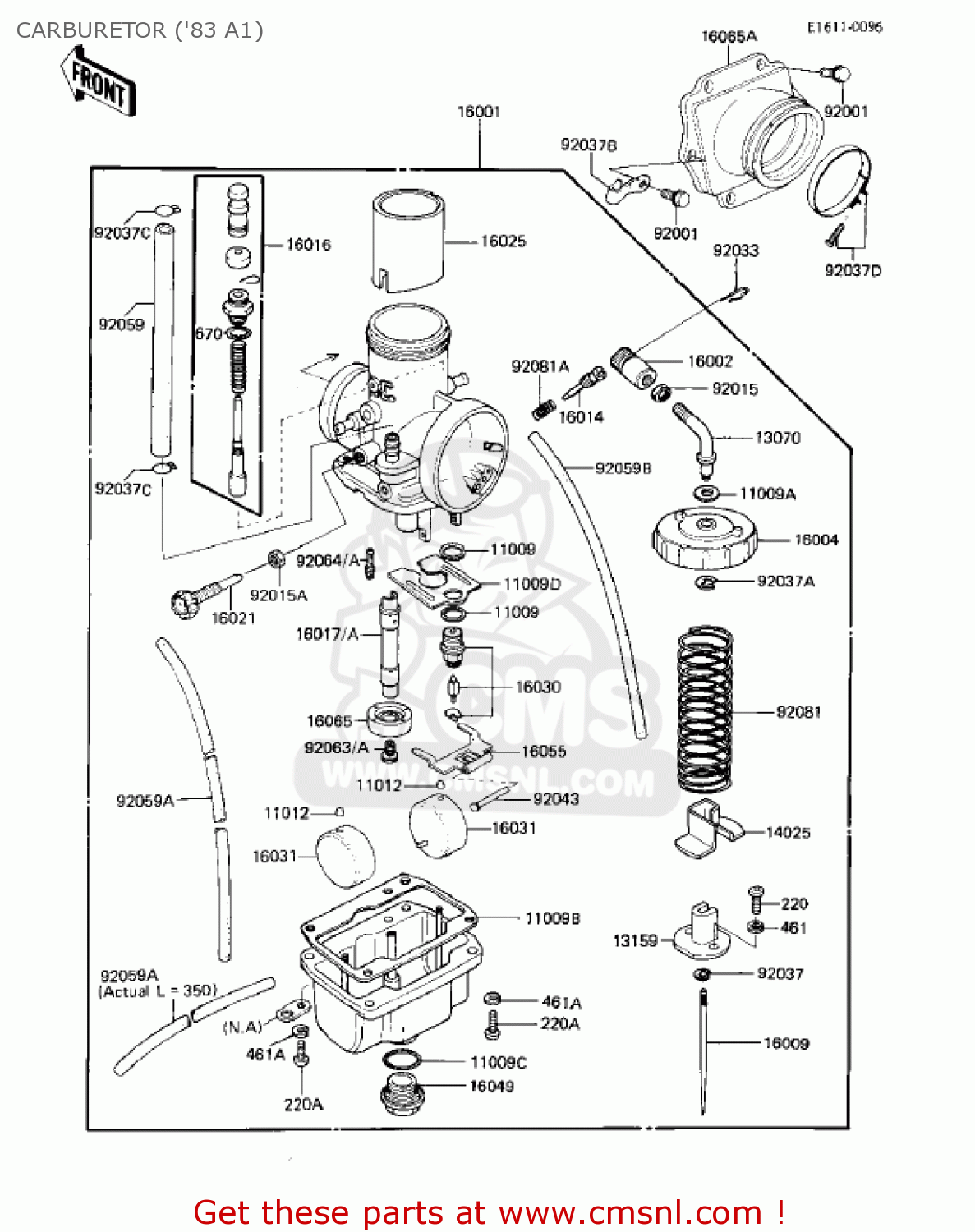 CARBURETOR ('83 A1) KX500-A1 KX500 1983 USA CANADA