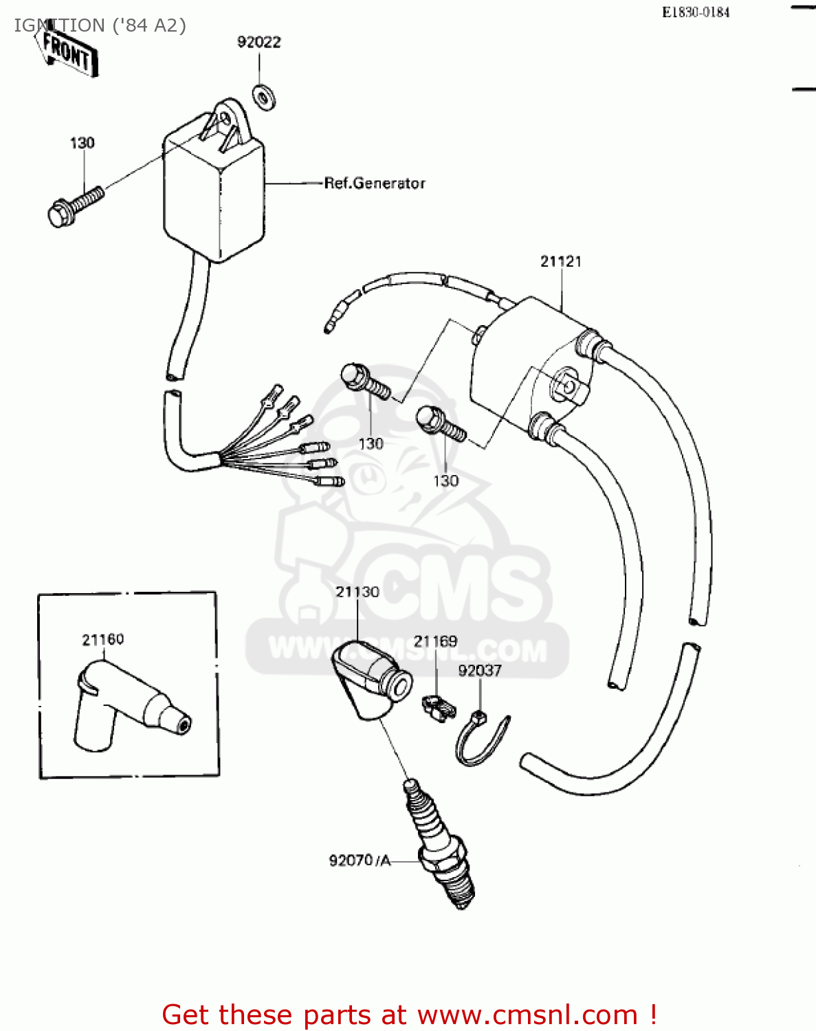 IGNITION ('84 A2) KX500-A1 KX500 1983 USA CANADA