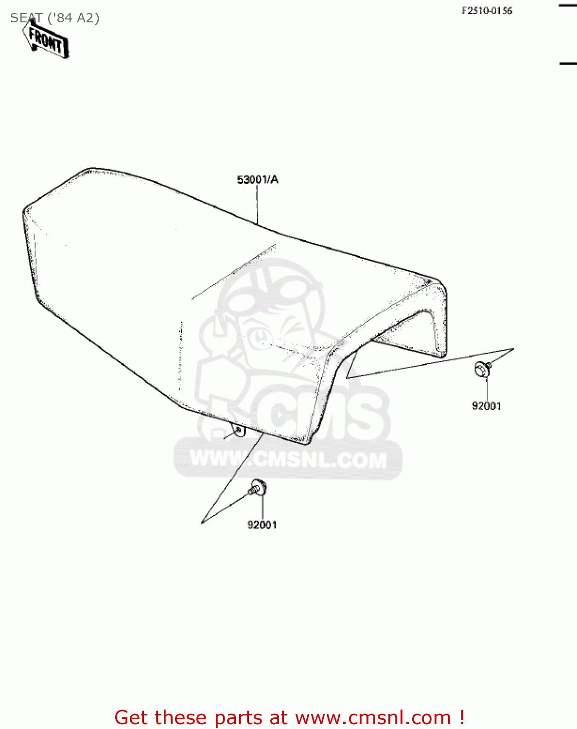 SEAT ('84 A2) KX500-A1 KX500 1983 USA CANADA