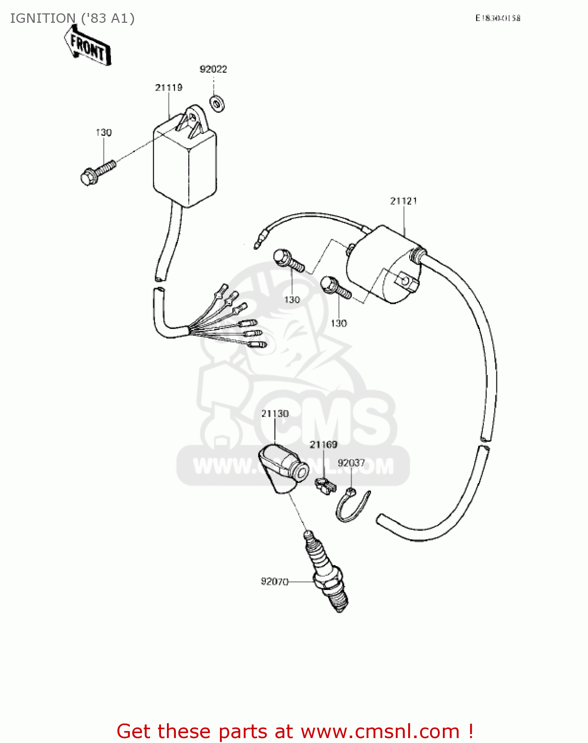 IGNITION ('83 A1) KX500-A1 KX500 1983 USA CANADA