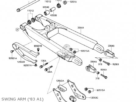 SWING ARM ('83 A1) - KX500-A1 KX500 1983 USA CANADA