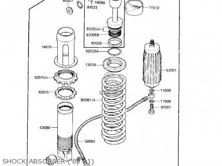 SHOCK ABSORBER ('83 A1) - KX500-A1 KX500 1983 USA CANADA