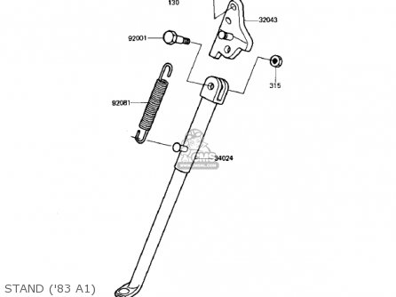 STAND ('83 A1) - KX500-A1 KX500 1983 USA CANADA