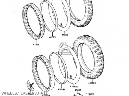 WHEELS/TIRES ('83 A1) - KX500-A1 KX500 1983 USA CANADA
