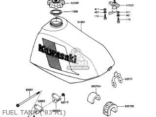 FUEL TANK ('83 A1) - KX500-A1 KX500 1983 USA CANADA