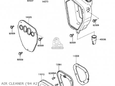 AIR CLEANER ('84 A2) - KX500-A1 KX500 1983 USA CANADA