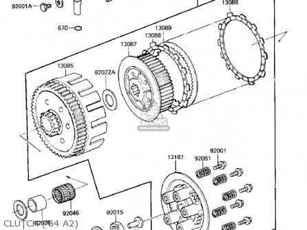 CLUTCH ('84 A2) - KX500-A1 KX500 1983 USA CANADA