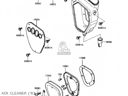 AIR CLEANER ('83 A1) - KX500-A1 KX500 1983 USA CANADA