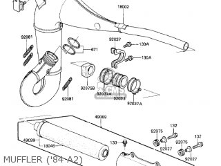 MUFFLER ('84 A2) - KX500-A1 KX500 1983 USA CANADA