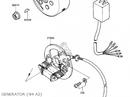 GENERATOR ('84 A2) - KX500-A1 KX500 1983 USA CANADA