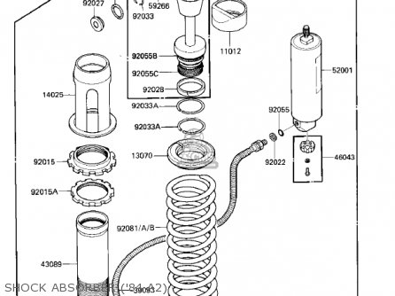 SHOCK ABSORBER ('84 A2) - KX500-A1 KX500 1983 USA CANADA