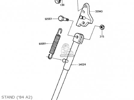 STAND ('84 A2) - KX500-A1 KX500 1983 USA CANADA
