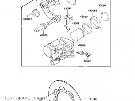 FRONT BRAKE ('84 A2) - KX500-A1 KX500 1983 USA CANADA