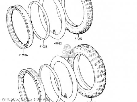 WHEELS/TIRES ('84 A2) - KX500-A1 KX500 1983 USA CANADA