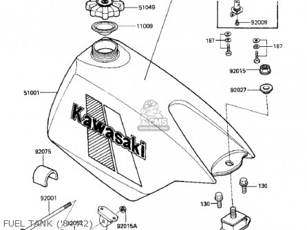 FUEL TANK ('84 A2) - KX500-A1 KX500 1983 USA CANADA