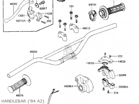 HANDLEBAR ('84 A2) - KX500-A1 KX500 1983 USA CANADA