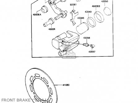 FRONT BRAKE ('83 A1) - KX500-A1 KX500 1983 USA CANADA