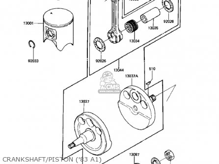 CRANKSHAFT/PISTON ('83 A1) - KX500-A1 KX500 1983 USA CANADA
