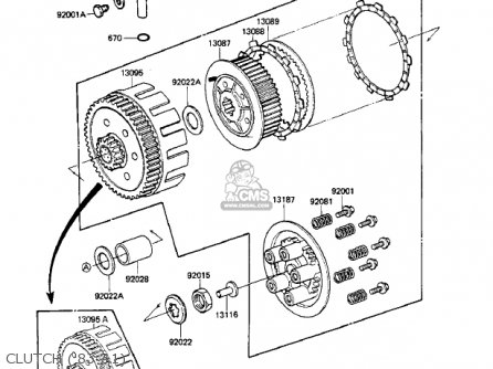 CLUTCH ('83 A1) - KX500-A1 KX500 1983 USA CANADA