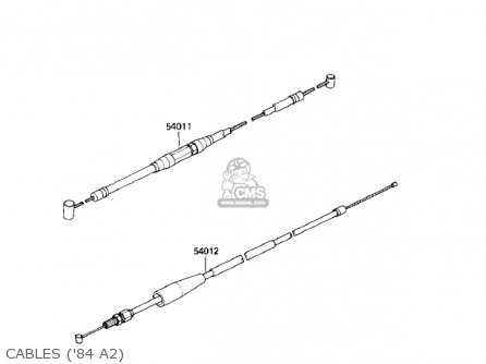CABLES ('84 A2) - KX500-A1 KX500 1983 USA CANADA