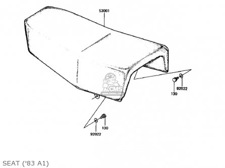 SEAT ('83 A1) - KX500-A1 KX500 1983 USA CANADA