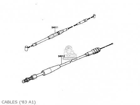 CABLES ('83 A1) - KX500-A1 KX500 1983 USA CANADA
