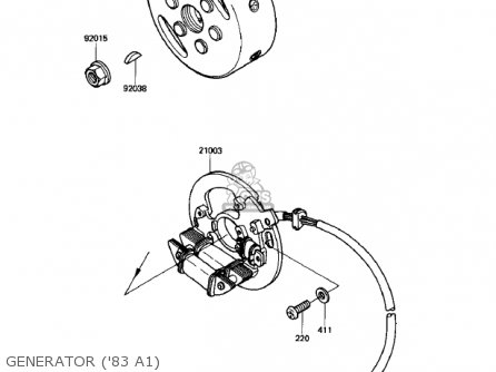 GENERATOR ('83 A1) - KX500-A1 KX500 1983 USA CANADA