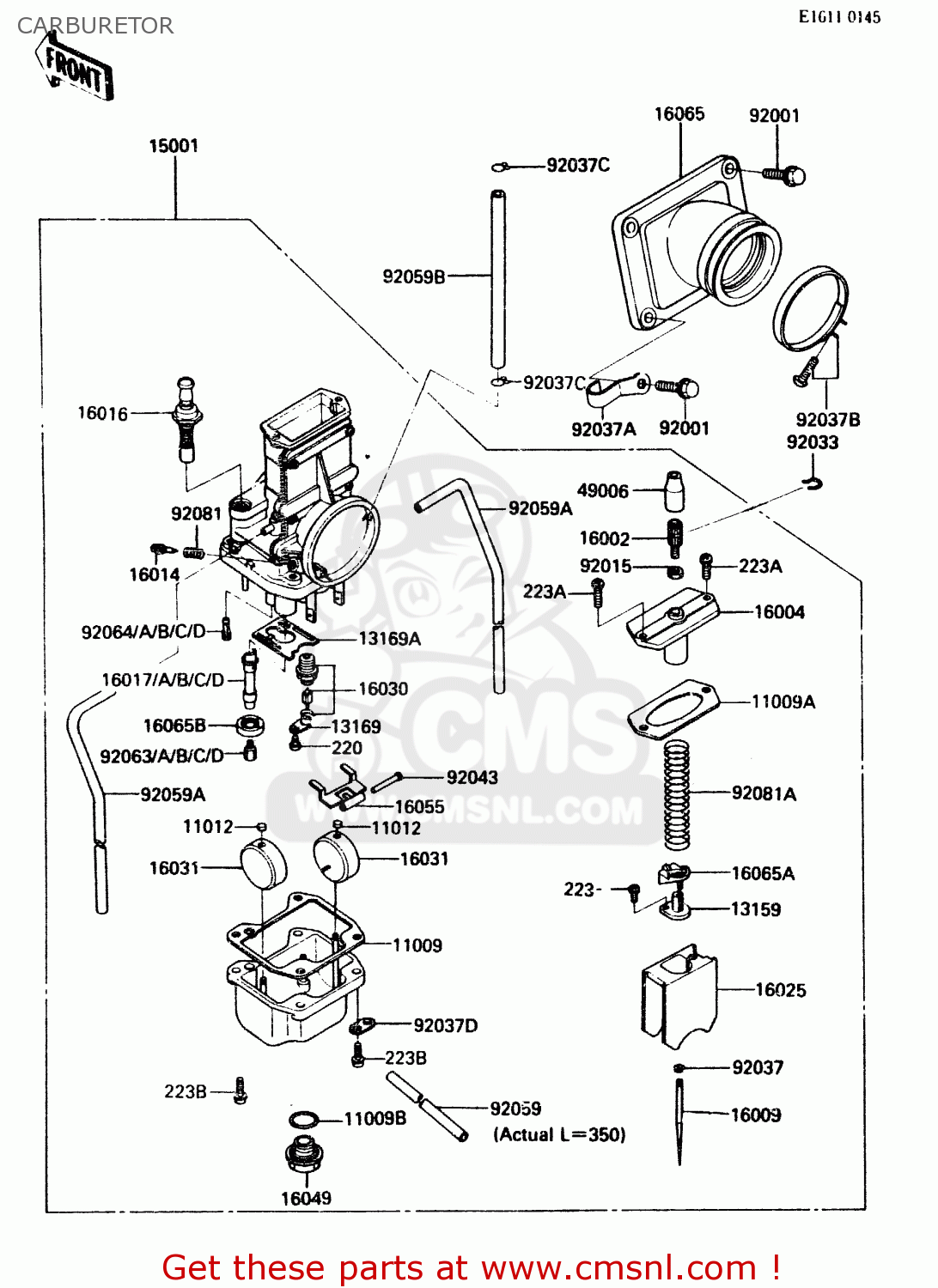 CARBURETOR KX500-A2 1984 UNITED KINGDOM AL