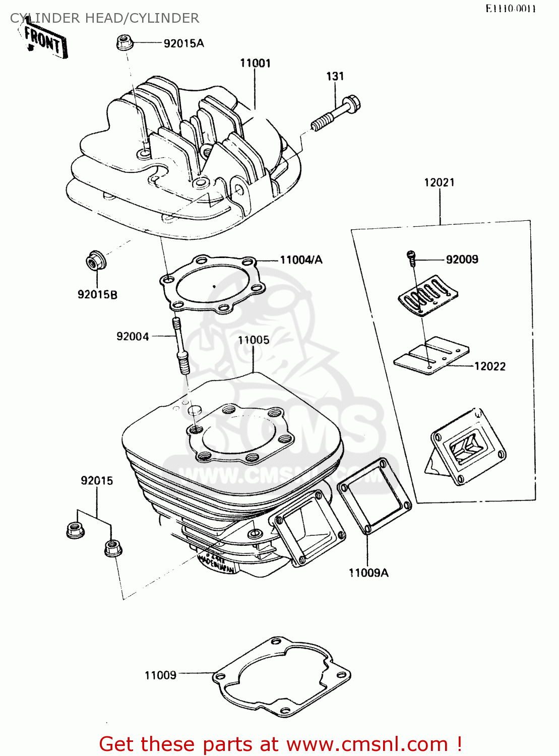 CYLINDER HEAD/CYLINDER KX500-A2 1984 UNITED KINGDOM AL