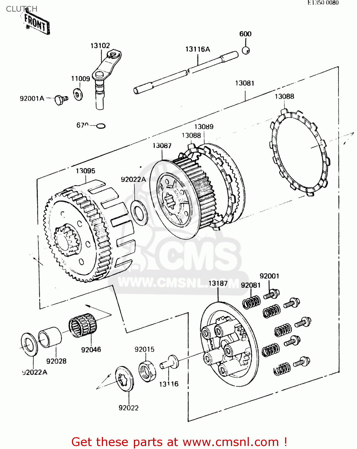 CLUTCH KX500-A2 1984 UNITED KINGDOM AL