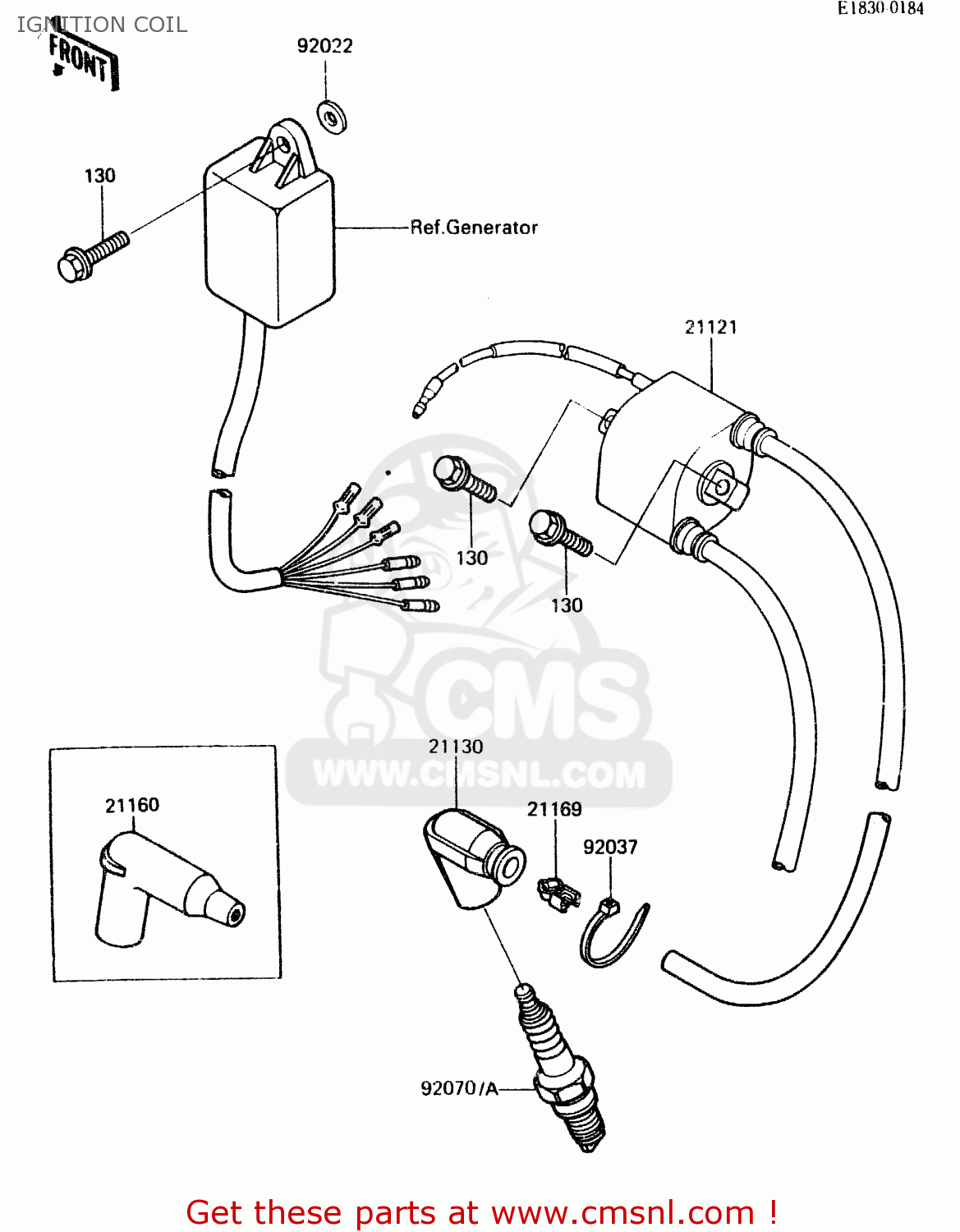 IGNITION COIL KX500-A2 1984 UNITED KINGDOM AL