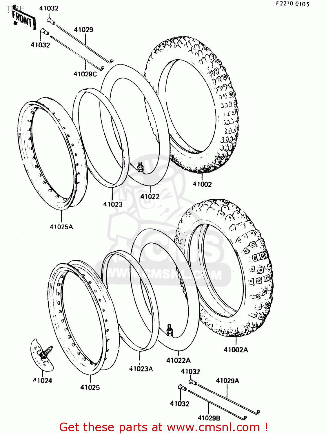 TIRE KX500-A2 1984 UNITED KINGDOM AL