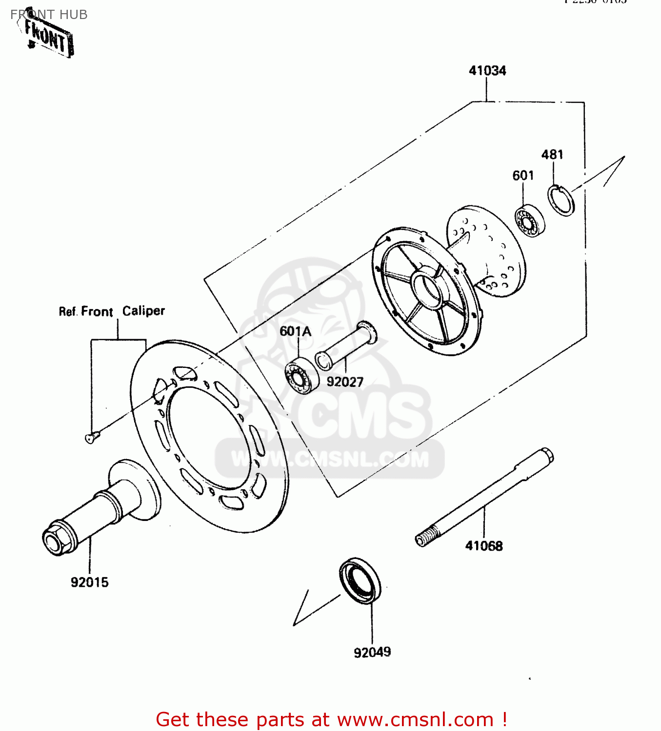 FRONT HUB KX500-A2 1984 UNITED KINGDOM AL