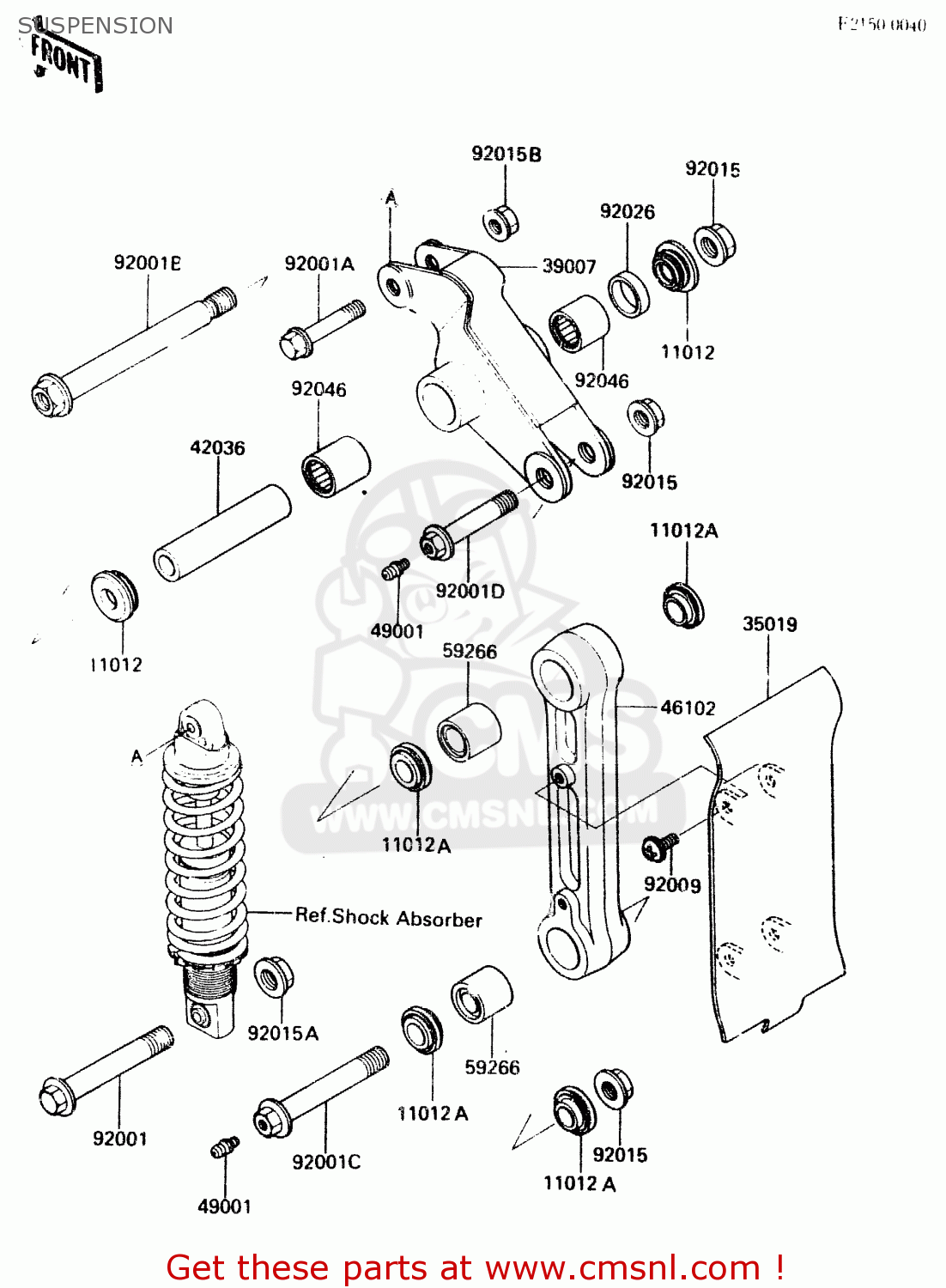SUSPENSION KX500-A2 1984 UNITED KINGDOM AL