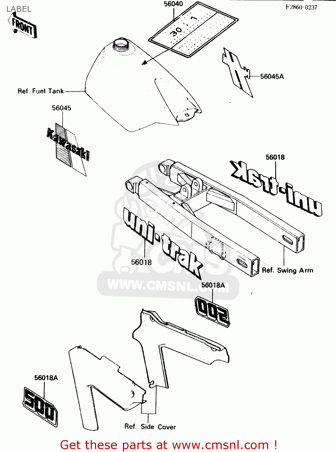 LABEL KX500-A2 1984 UNITED KINGDOM AL
