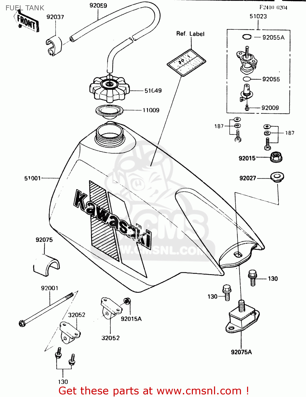 FUEL TANK KX500-A2 1984 UNITED KINGDOM AL