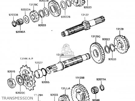 TRANSMISSION - KX500-A2 1984 UNITED KINGDOM AL