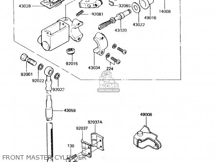 FRONT MASTER CYLINDER - KX500-A2 1984 UNITED KINGDOM AL