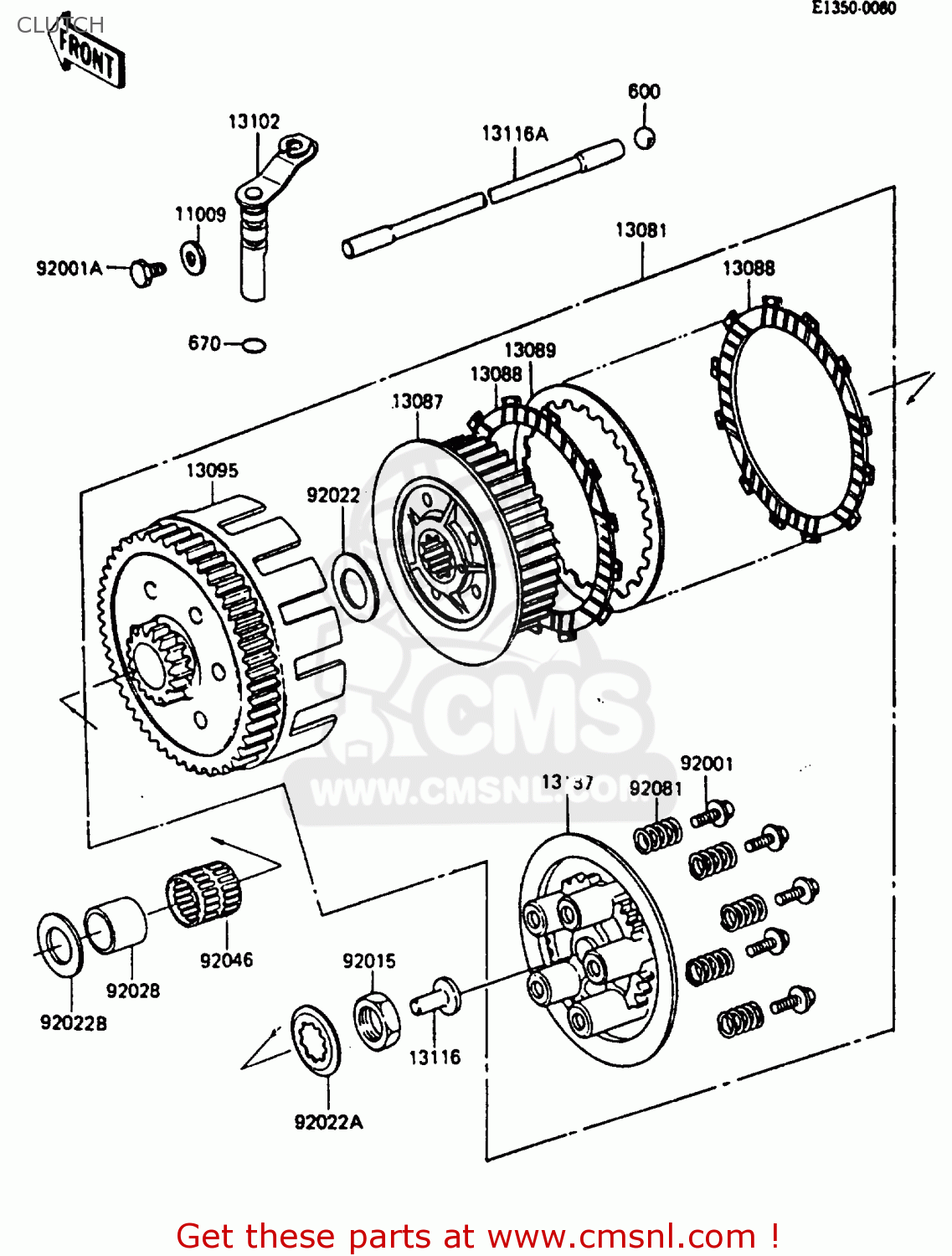 CLUTCH KX500-B1 1985 EUROPE UK AL