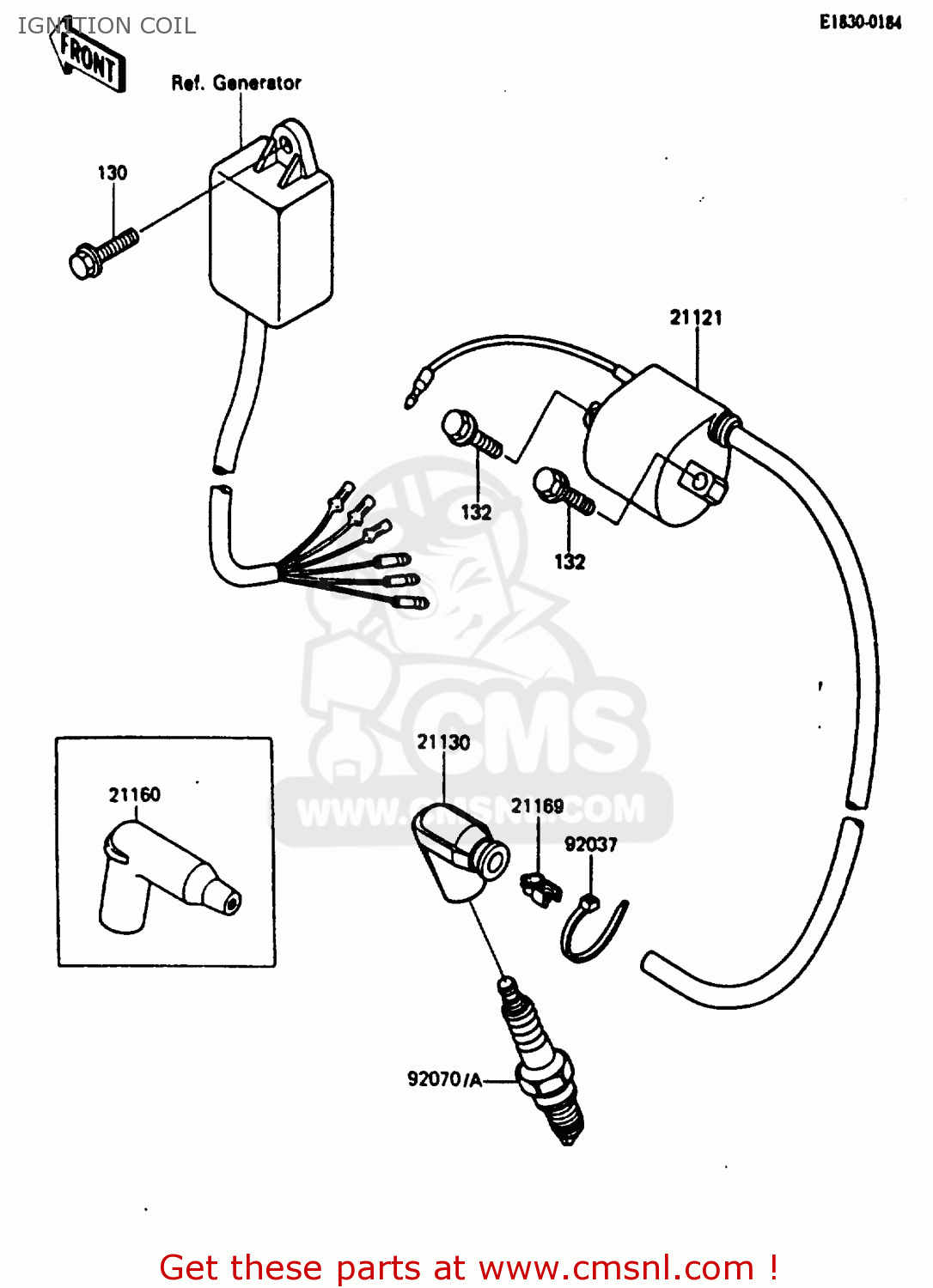 IGNITION COIL KX500-B1 1985 EUROPE UK AL