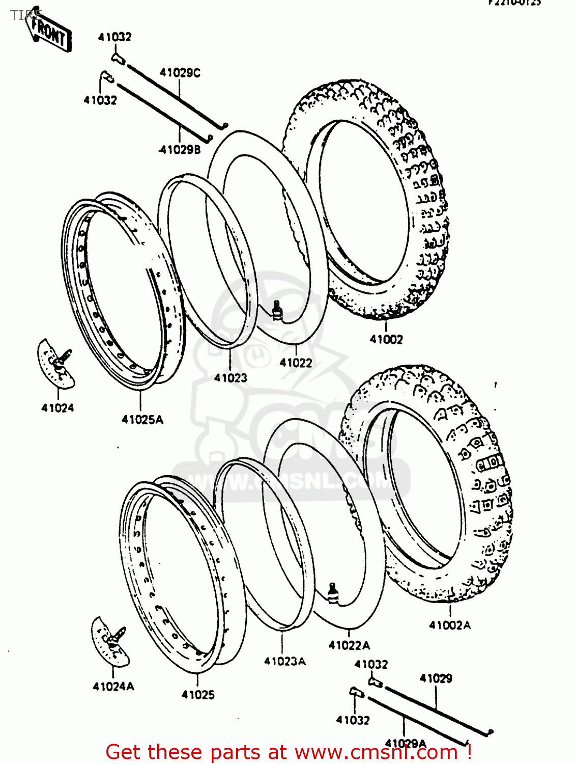 TIRE KX500-B1 1985 EUROPE UK AL